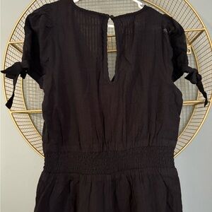 American Eagle size small Black Women's Short Sleeve Tie-Sleeve Smocked jumpsuit